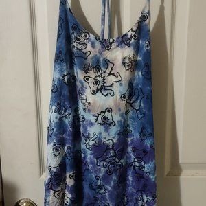 tie-dye tank top,  blue with Dancing Bears from JAYLI/Grateful Dead - size XL